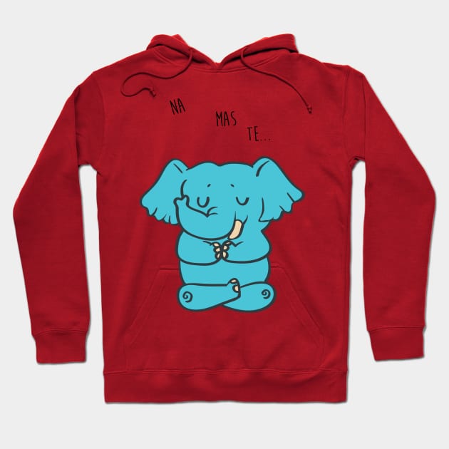 Namaste Elephant Hoodie by huebucket